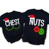 Couples Christmas Shirts, Funny Christmas Shirt Gift for Couple Chest Nuts Shirt