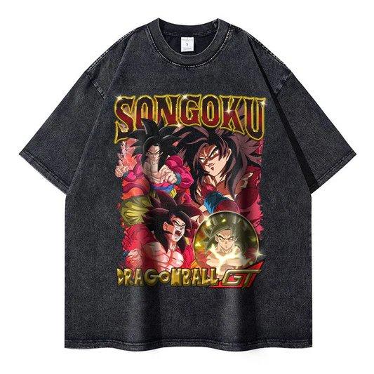 Oversized Vintage Washed Dragon Ball Anime T-shirt Man Women Short Sleeve Tee Streetwear Casual Top Summer Y2k Unisex 2026