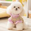 Одежда для собак осень и зима теплая плюшевая чем медвежья пряжа пуловер свитер с маленьким цветком в одежду для котенка питомца
