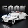 Большой масштаб 1:18 Benz 500K Классическая Модель Автомобиля Игрушка Амортизация Музыка Свет Двери Открываются Модели Ретро Автомобилей Украшения Подарки