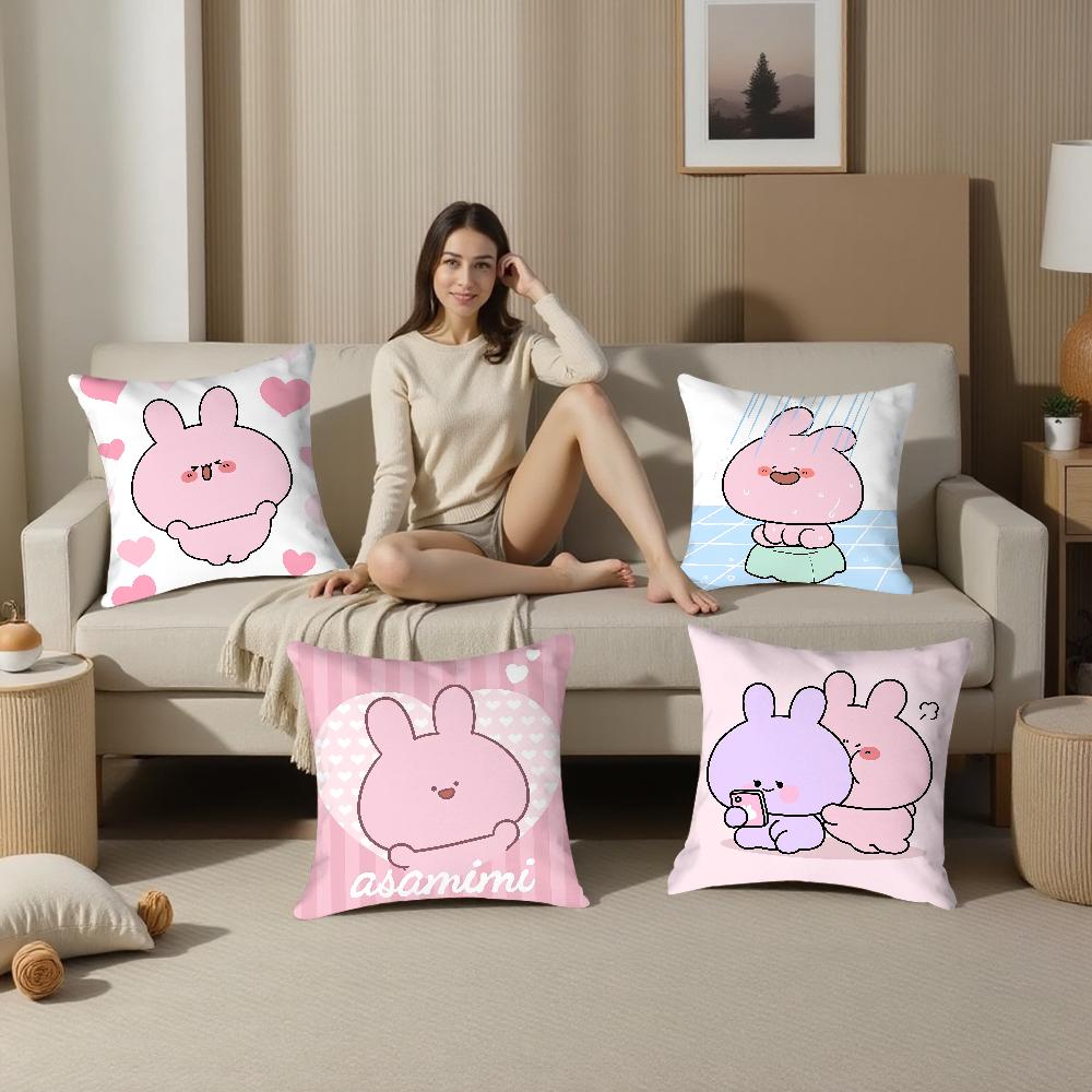 Асамимичан Спит Милый Асамими Наволочка Плюшевая Ткань Мягкая Наволочка Двусторонняя Печать Наволочка для Подушки Наволочка для Декоративной Подушки