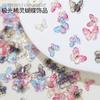 20Pcs Butterfly nail art accessories - nail decorations with iridescent and three-dimensional butterflies made of resin for nail art.