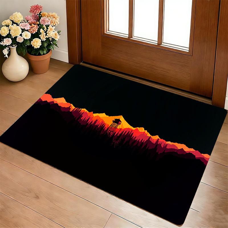 Forest Fire Living Room Nonslip Area Rug Soft Carpet For Bedroom Game Playroom Sofa Office Home Decor Doormat Christmas Gift C929860