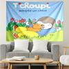 Cartoon T-T'choupi Tapestry for Bedroom Aesthetic Classroom Tapestries Wall Hanging for Living Room Dorm Office,Ideal Creative Gift
