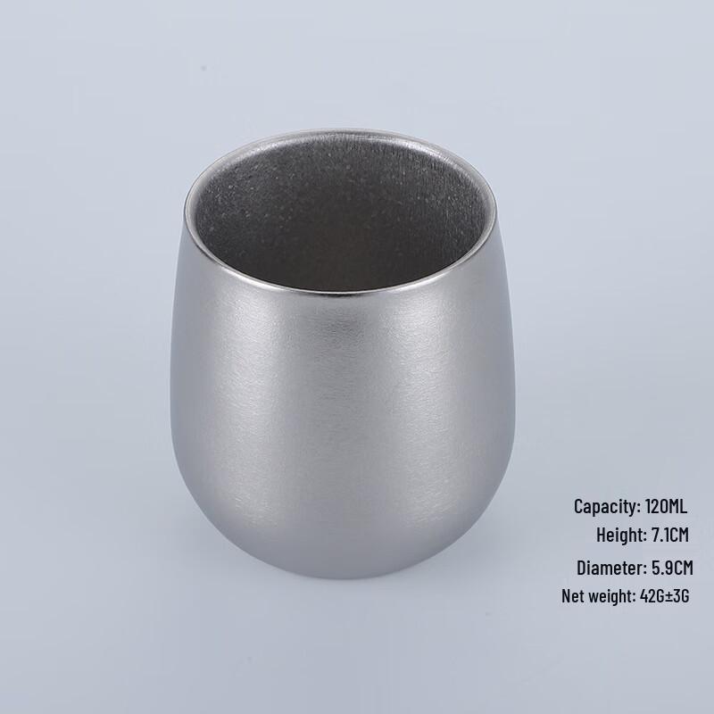 MRSIKEY Портативная титановая двухслойная пиала для чая