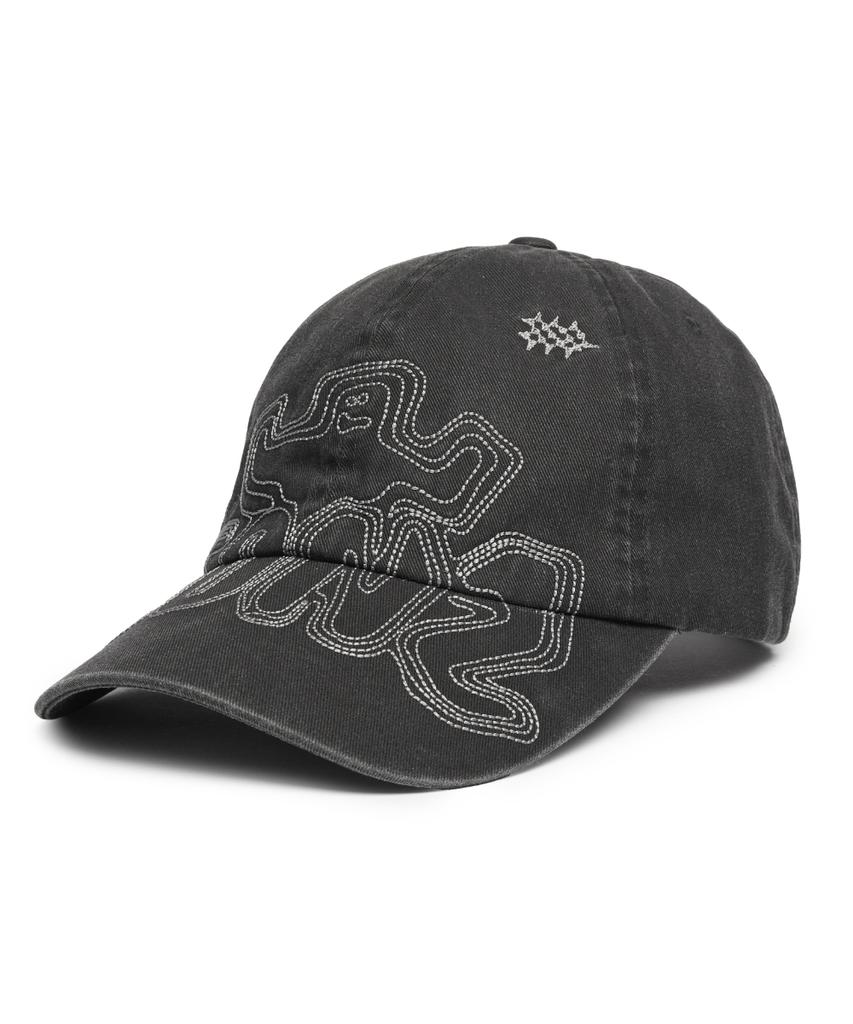 MARK GONZALES Washed Gons Stitch Cap - Charcoal