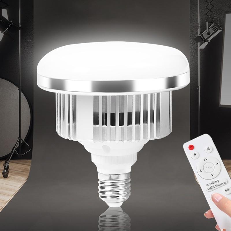 Лампочка для фотостудии LED 3000K6500K Патрон E27 Пульт ДУ Диммируемая для студийного видеоосвещения