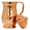 Pure Copper Hammered Jug Pitcher - Ayurvedic Water Storage and Serving, 1.4 Litres Capacity