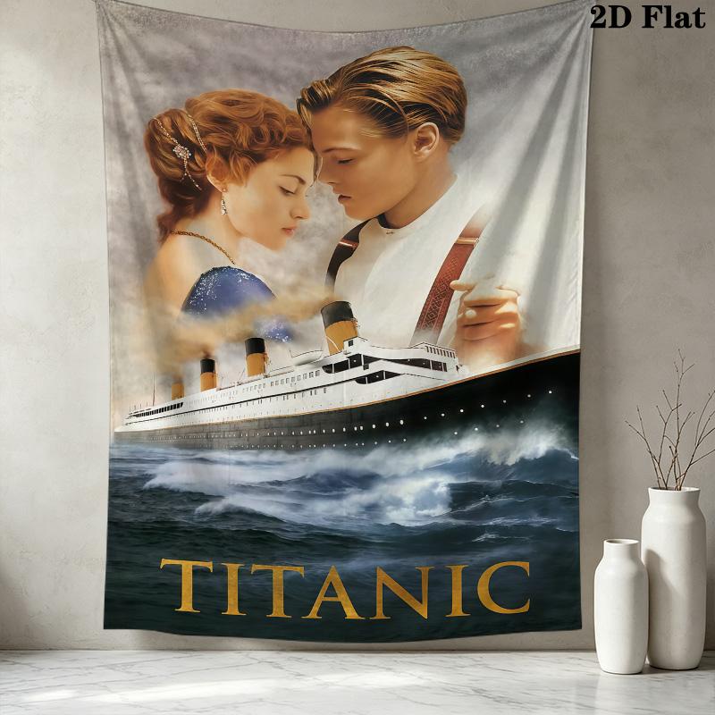 Titanic Wall Tapestry Aesthetic Wall Hanging Printed Fabric Blanket Decorative Tapestries For Bedroom Living Room Home Decor