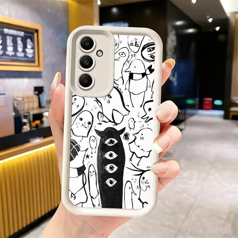 Чехол для телефона для Samsung Galaxy A17 A16 A15 A14 A13 Аниме Оясуми Пунпун A56 A36 A26 A55 A35 A25 A54 A34 A24 A53 A33 A23 A07 A06