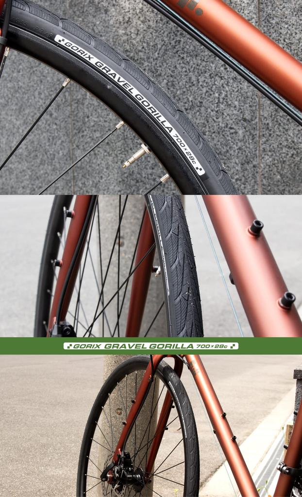 GORIX Велосипедная покрышка 700x28c Покрышка для шоссейного велосипеда Гравийный Дорожный Кроссовый велосипед (ГРАВИЙНАЯ ГОРИЛЛА) 28c 700c Протектор клинчерной шины Замена клинчерной шины