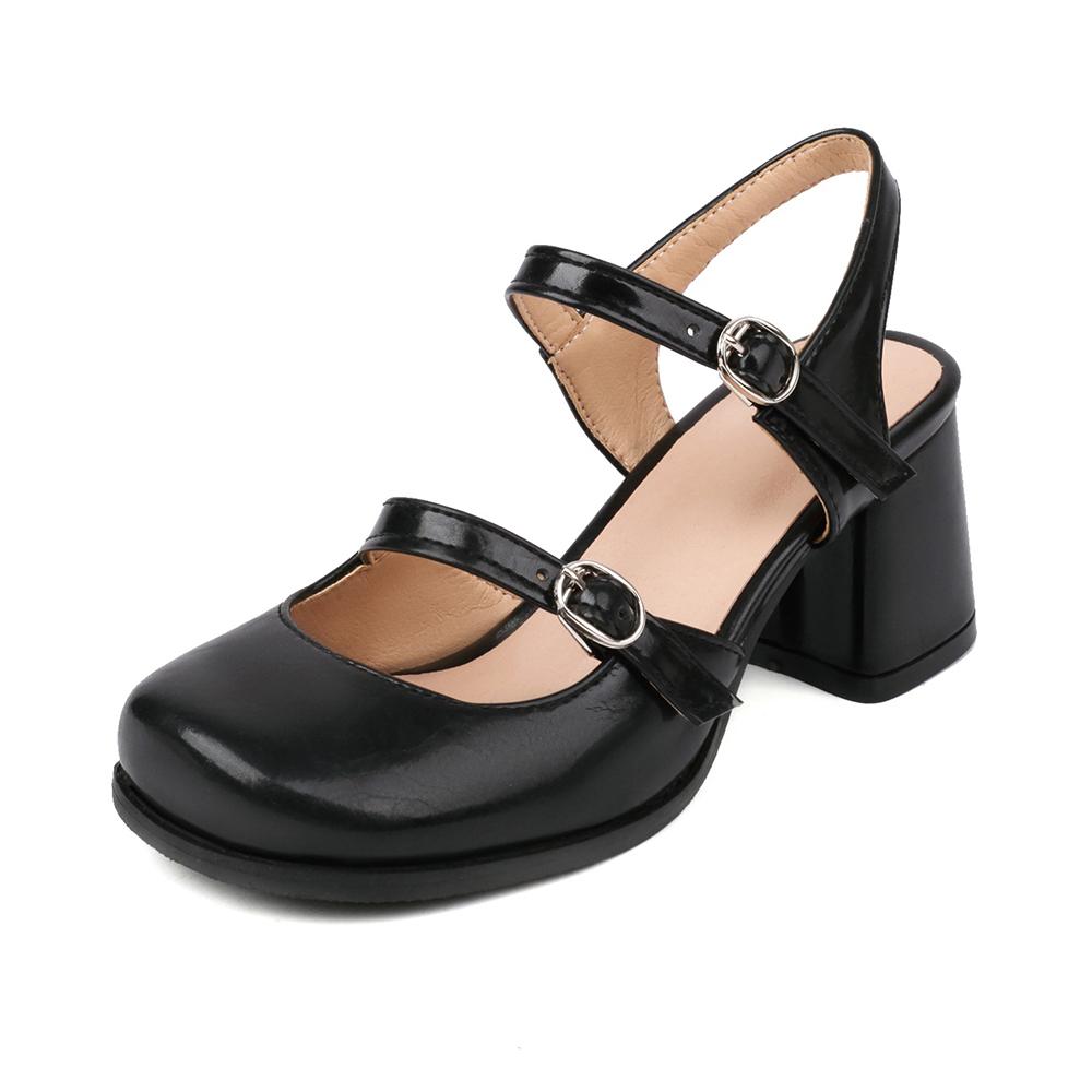 Модные женские сине-белые туфли Мэри Джейн винтажные с круглым носком и ремешком-пряжкой женские повседневные туфли-лодочки женские туфли на невысоком каблуке мокасины