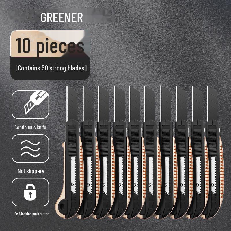 Green Forest Heavy-Duty All-Steel Utility Knife: Industrial-Grade, Thickened, Durable, Large Wallpaper & Paper Cutter