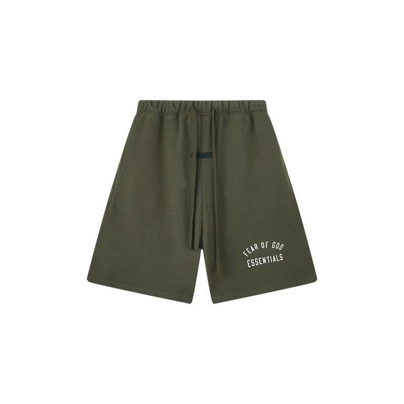 852 Fear Of God Essentials Базовые Шорты Уличный Стиль Мужские С Принтом Букв Разноцветные Свободные Летние Повседневные Спортивные Шорты