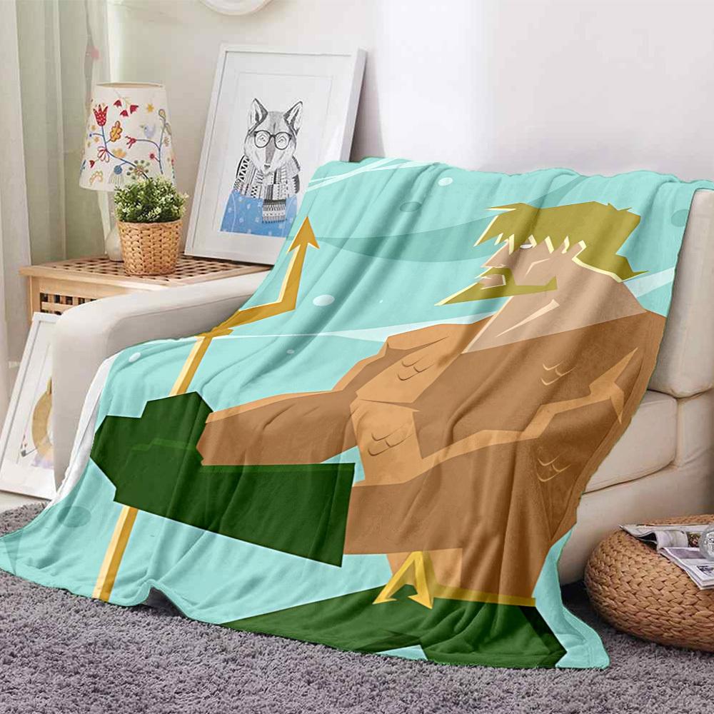 1pc Trident, Aquaman Blanket Polyester Fiber, All Season Comfort for Sofa, Bed, Office, Car, Camping Ideal Home Decor & Gift, Office Comfort