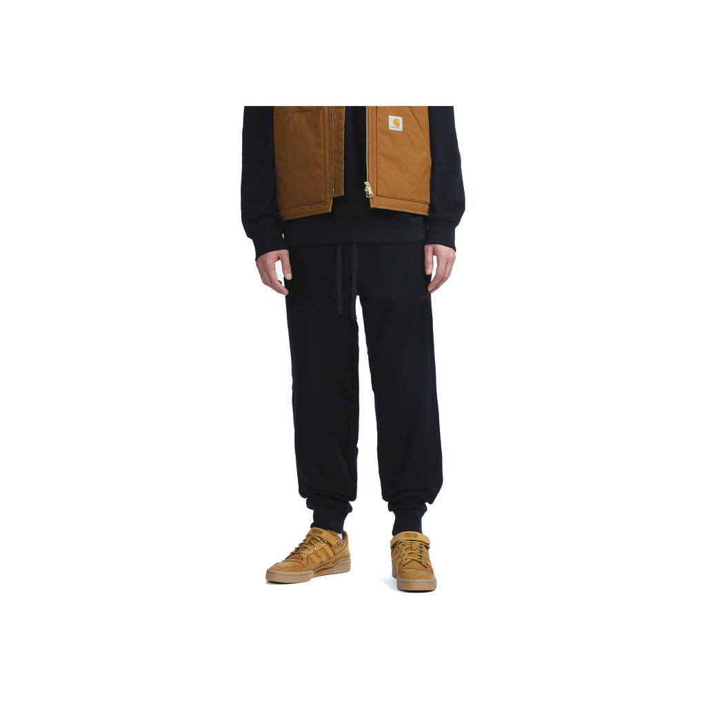 Carhartt WIP SS22 Однотонные вышитые спортивные штаны на шнурке Мужские брюки Темно-синий CHXPTI027042DNYX