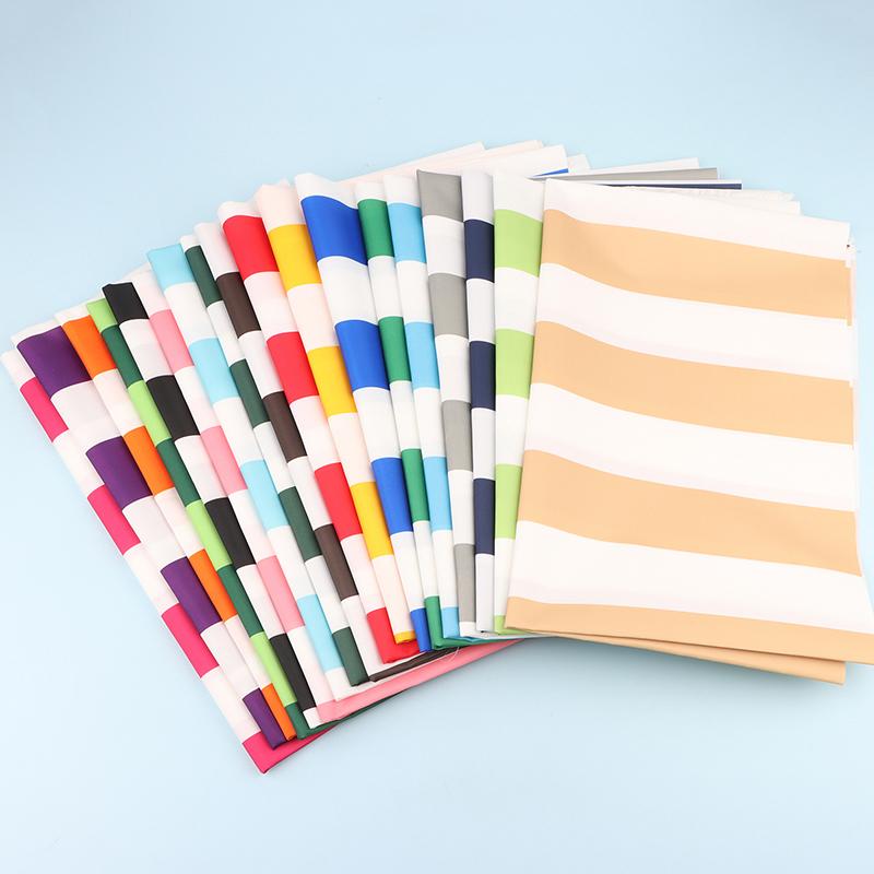 420D Striped Print Oxford Fabric Waterproof Fabric Canopy Tent Umbrella Cloth Pu Coated 50X150Cm Sunshade