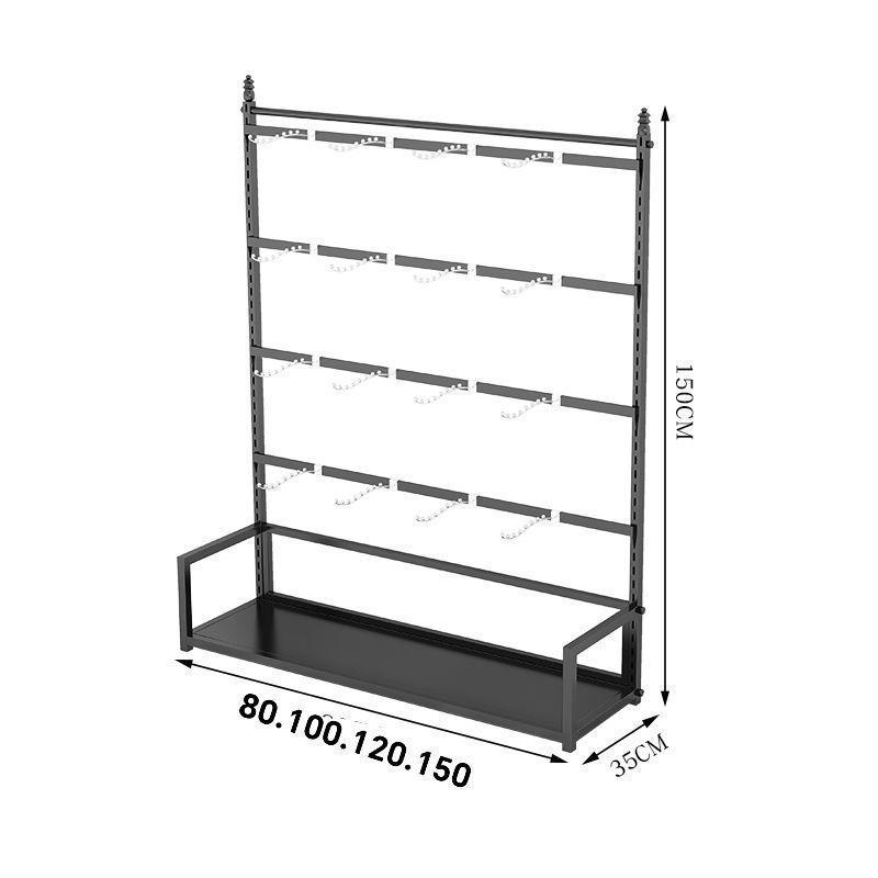 Многоярусная регулируемая стойка-дисплей для тапочек и обуви для супермаркетов и торговых центров