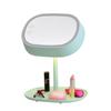 Woman Makeup Mirror Storage Face Mirror Led Light Adjustable Touch Dimmer USB Led Vanity Mirror Table Desk Cosmetic Mirrorw