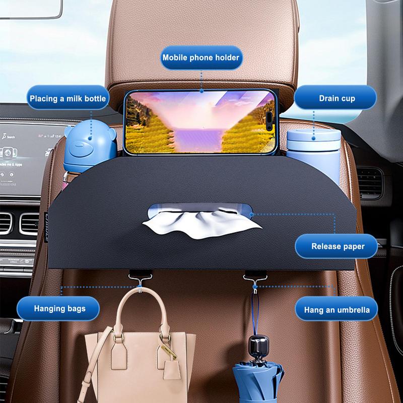 Автомобильный органайзер на заднее сиденье, держатель для стакана, автомобильная организация для детей, держатель для стакана, коробка для хранения салфеток, ящик для хранения