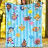 Bubble Guppies Theme Printed Blanket - Perfect for Couch, Bed, Travel & Outdoor Use | Machine Washable, Cozy & Durable.