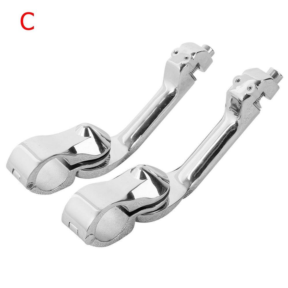 Motorcycle 1-1/4" 32mm Foot Rests Footpeg Long Angled Highway Engine Guard For Harley Electra Glide Road Glide