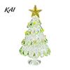 Holiday Desktop Decorations Hand Blown Glass Christmas Tree Figurine, Mini Tabletop Small Gifts Xmas Ornament, Handmade Decoration Handcrafted Art