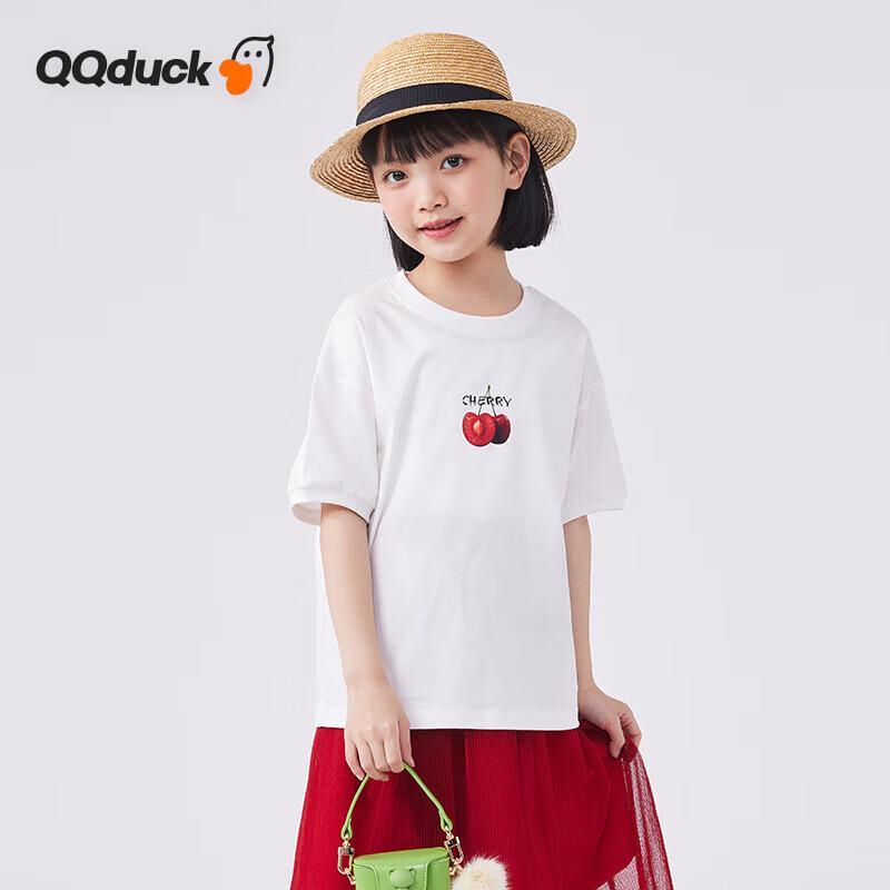 QQ DUCK Детская футболка с коротким рукавом и фруктовым принтом