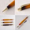 Luminio Wooden Ballpoint Premium Sunburst Rare Handcrafted in 4C Refills with Jetstream Prime and Pen, Oil-Based, 0.7mm, Knock-Style, Easy-to-Write,