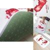 Halloween Cartoon Door Mat With Blood Footprint Pattern For Home Entryway Decor