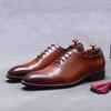 Модная мужская обувь ручной работы из натуральной кожи Оксфорды с лазерной гравировкой Деловая вечеринка Итальянская формальная 37-46 Размерный ряд Новая