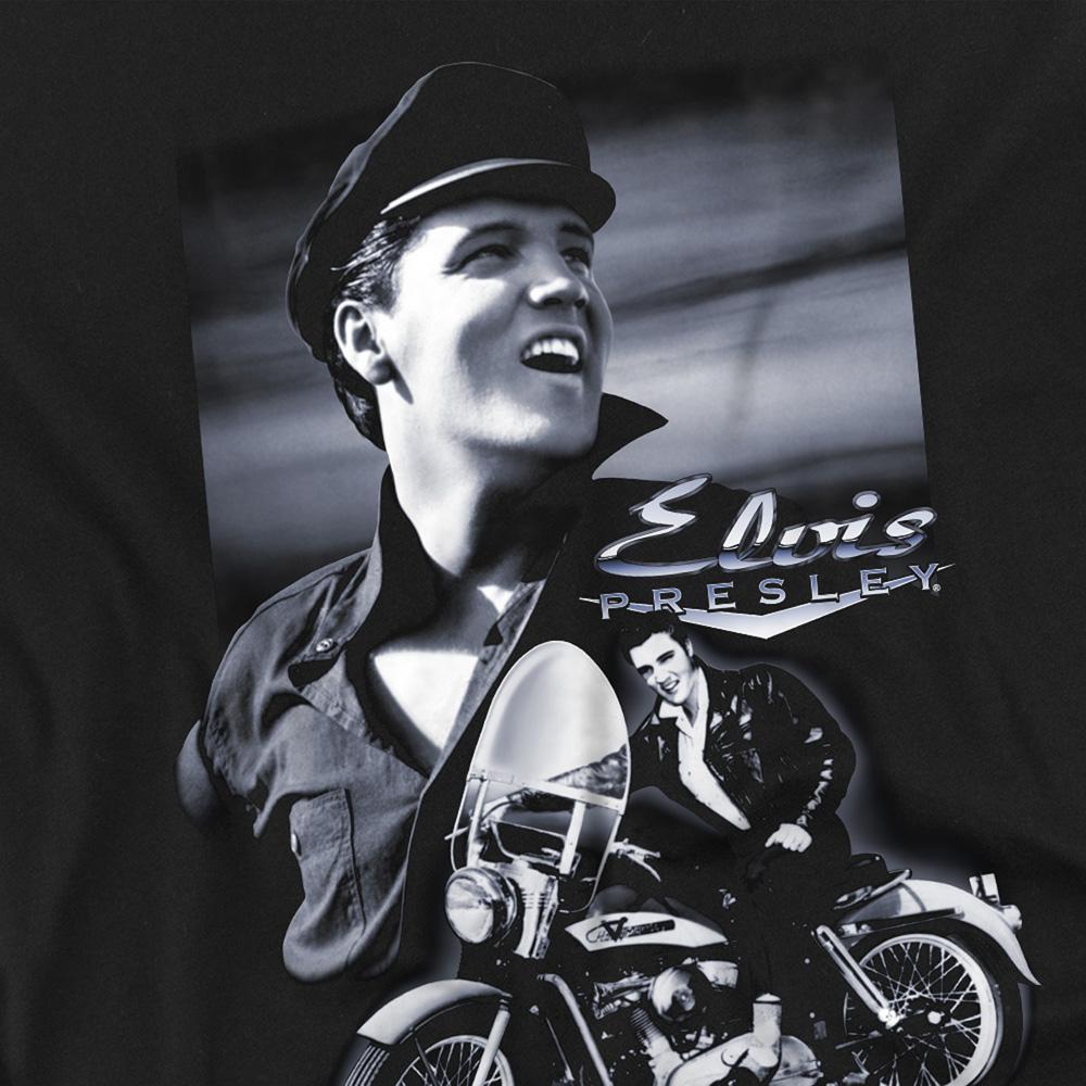 Elvis Presley Unisex Adult Motorcycle Long-Sleeved T-Shirt