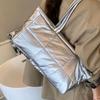 Осенне-зимняя вместительная стеганая сумка-тоут женская сумка 2025 новая повседневная для поездок на работу хлопковая сумка-облако корейская версия сумка на плечо