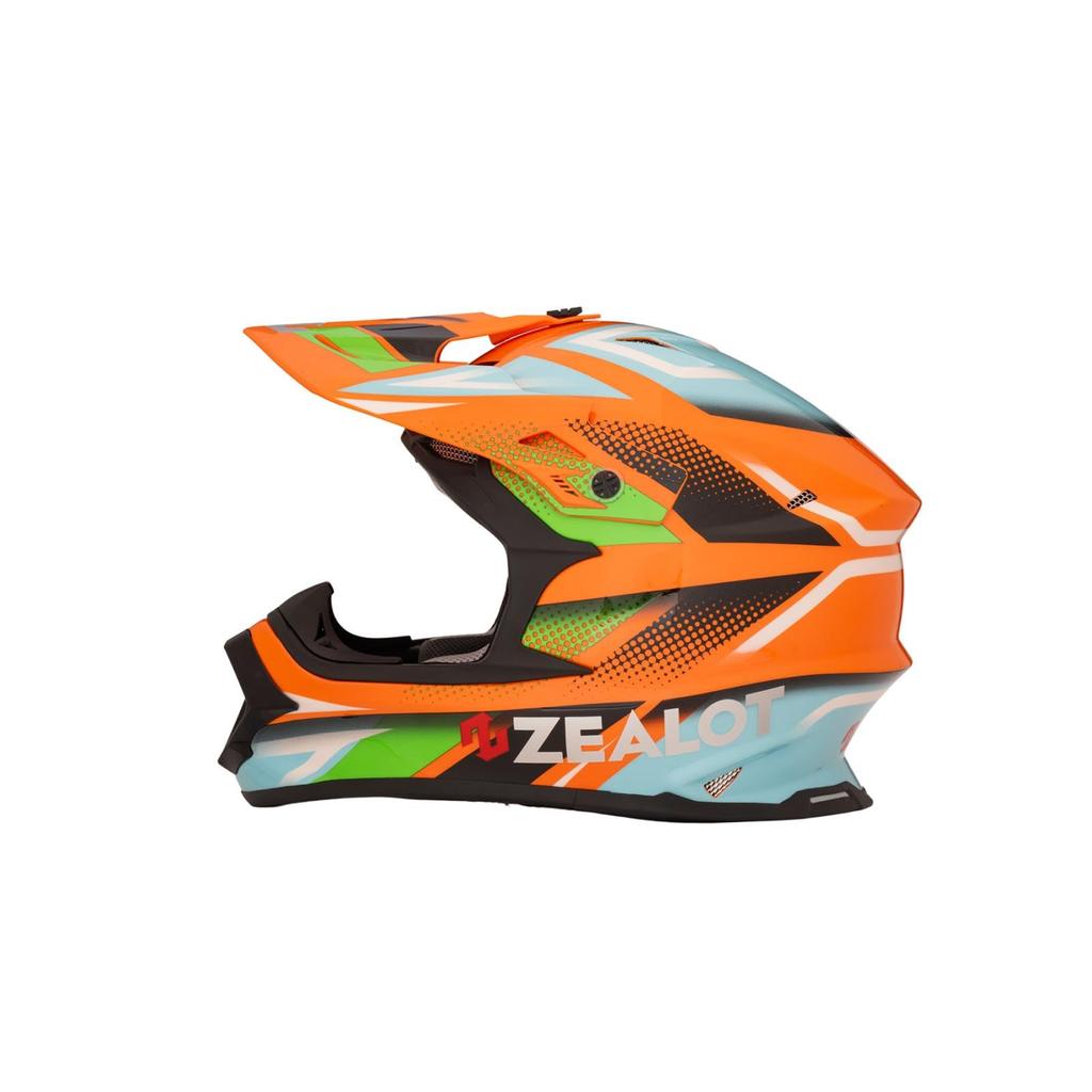 ZEALOT Mud Jumper 2 Helmet Graphic M Size Off-Road Off-Road Orange/Blue 57-58cm MJ0016/M