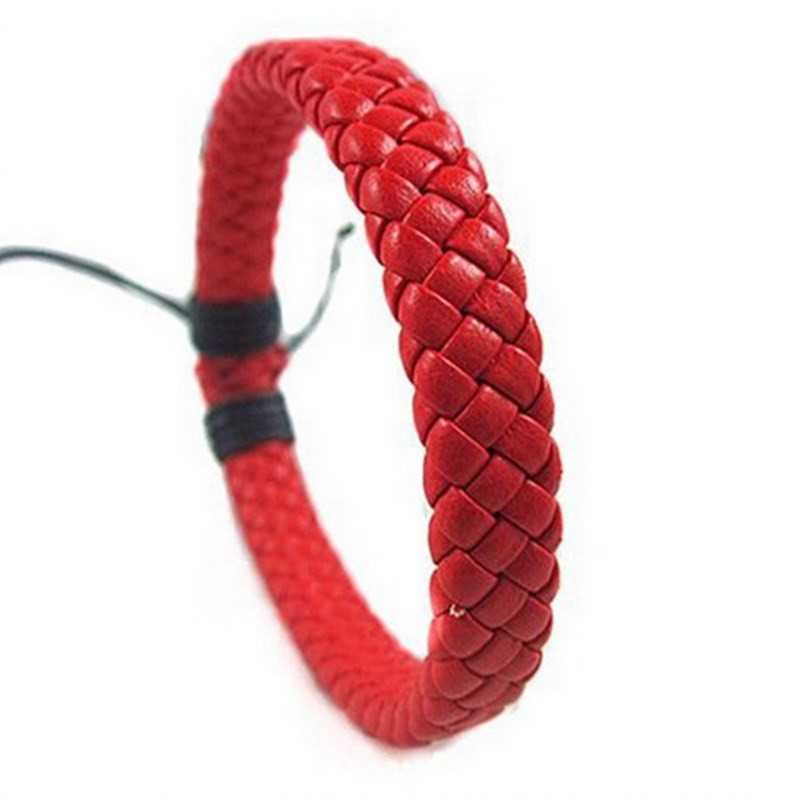 Trendy Charm Bracelets Leather Jewelry Woven Rope Chain Comfortable Vintage Men Women Gift