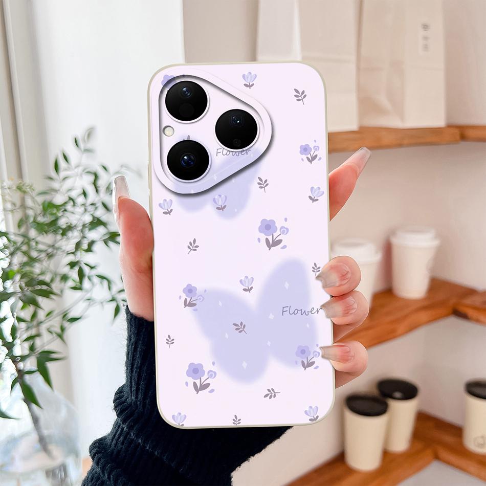 Чехол для телефона Huawei Pura 80 Pro Plus Ultra 5G Простой дизайн Милый корпус Для Huawei Pura80 Полная защита Ударопрочный Мягкий Funda