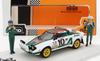 Ixo 1/43 Scale Lancia Stratos HF Alitalia Team #10 1976 Monte Carlo Rally Winner (Includes Figures: Sandro Munari and Silvio Maiga) [Parallel Import]