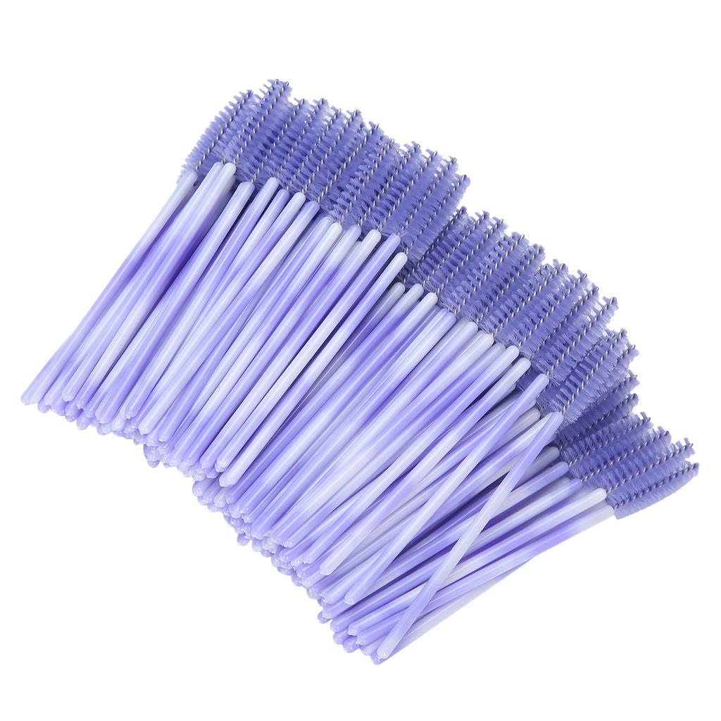 200pcs Mascara Wands Applicator Disposable Eyebrow Brush Set Eyelash Extension Cosmetic ToolLight Purple