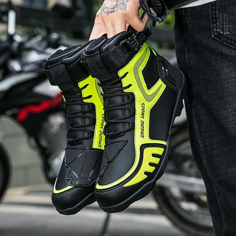 Unisex All-Season Motorcycle Riding Boots On-Road Off-Road Use Breathable Shock Absorbing Anti-Slip Abrasion Resistant