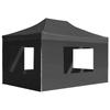 VidaXL Folding Reception Tent with Walls Garden Pavilion Garden Marquee Gazebo Sunshade Waterproof 45498