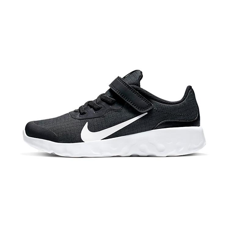 Nike Explore Strada Synthetic Leather, Textile Abrasion Resistant Low top Kids' Running Shoes Black White CD9016-002