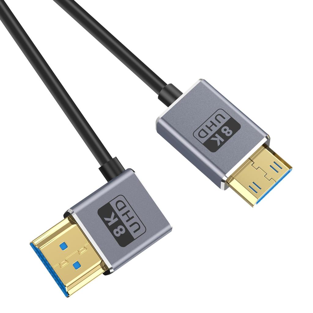 Duttek L-образный HDMI Mini HDMI конвертер кабель 8K Mini HDMI в HDMI короткий кабель 1 фут 48 Гбит/с Mini HDMI ультратонкий L-образный Mini HDMI в HDMI Male