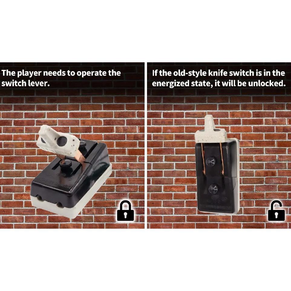 Mysterious Studio Secret Room Escape Game Mechanism Props Puzzle 1987 Old Fashioned Knife Switch Escape Room Props