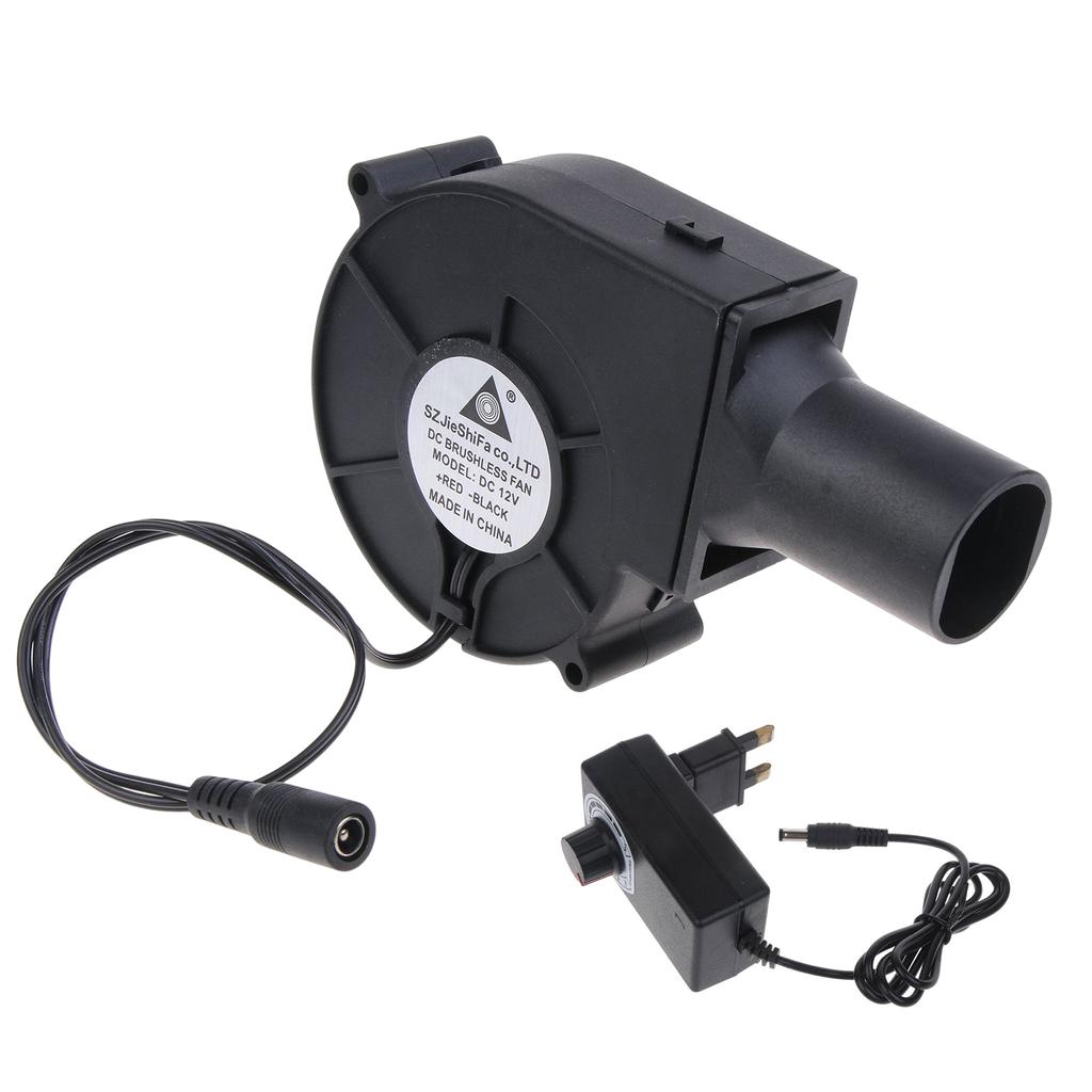 AC100-240V Adjustable Speed Outdoor Cooking Air Blowers Fire Starter BBQ Fan Speed Regulation 33mm Diameter Air Duct