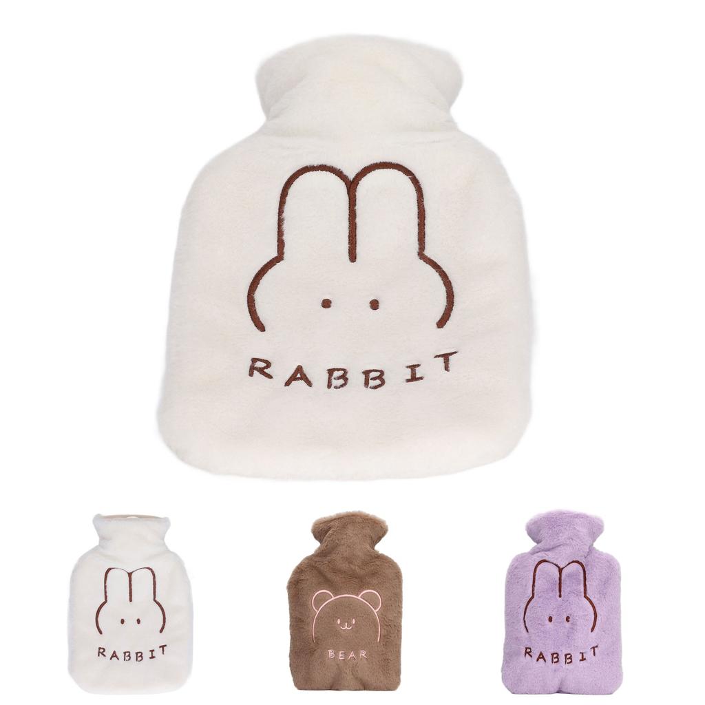 Бутылка для горячей воды 1 л симпатичный съемный плюшевый чехол утолщенный ПВХ анти ожоговый мешок для горячей воды для рук Be