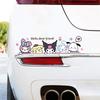 Аксессуары для самостоятельного изготовления Sanrio Hello Kitty 3D Симпатичные наклейки на дверь автомобиля Защитная пленка для автомобильной ручки Водонепроницаемая виниловая наклейка Украшение