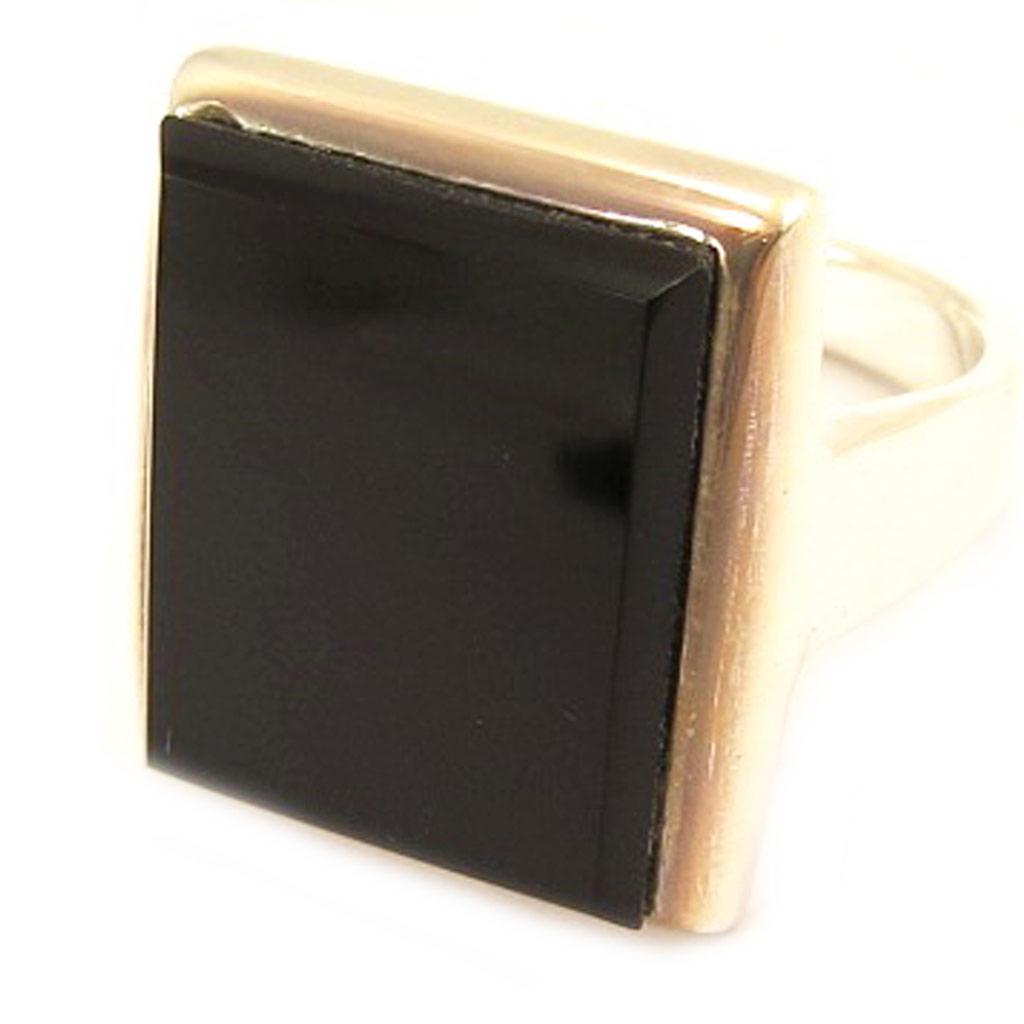 Silver Ring 'Ruth' Black Silver - 19x16 Mm