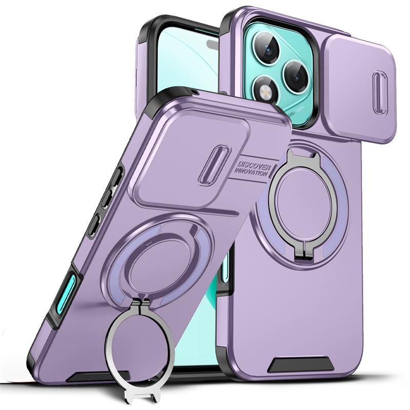 Бронированный чехол для Honor 600 400 Magic 8 7 6 5 Lite 5G 400 200 Smart X8D X7D X9D X9C X9A X7C С держателем-кольцом Защитная крышка с выдвижным объективом