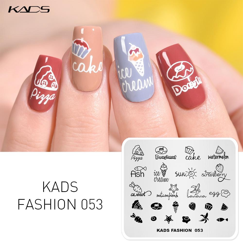 kads Шаблон для дизайна ногтей Fashion 053 Маникюрная пластина для штамповки ногтей Профессиональный трафарет для печати изображений на ногтях