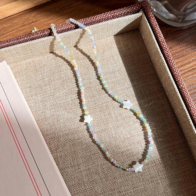 Сладкое дофаминовое ожерелье из бусин: Трендовый чокер с сердечком, цветком и бантом